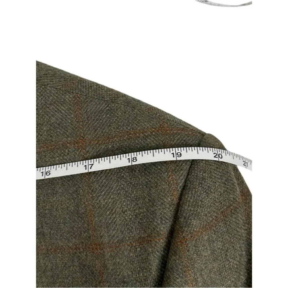 Lauren Ralph Lauren 100% Wool Gray Brown Check Sport Coat Blazer Men’s 44L NWOT